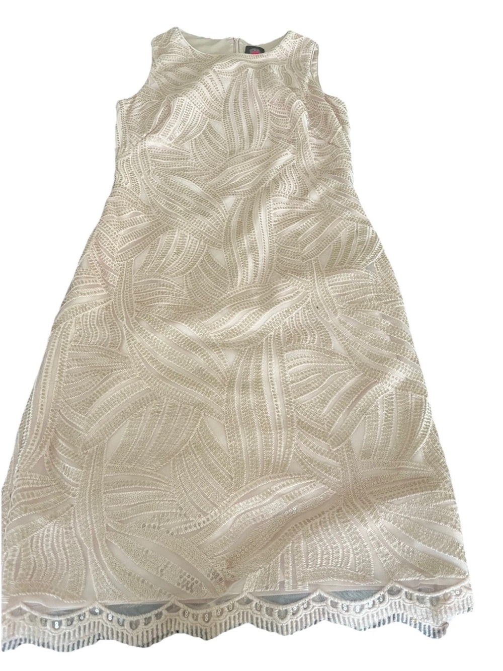 Vince Camuto Cream Lace Midi Dress
